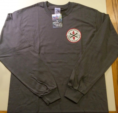 Pontiac Garage Long Sleeve Shirt in Charcoal Front
