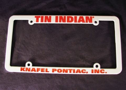 Tin Indian License Plate Frame