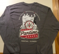 Pontiac Garage Long Sleeve Shirt in Charcoal Back
